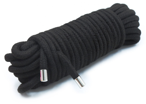 Черная бондажная веревка из хлопка 20 м