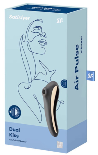 Вакуумно-волновой вибратор Satisfyer Dual Kiss черный фото 8