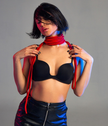 Красная веревка для бондажа Party Hard Do Not Disturb 5 м фото 5