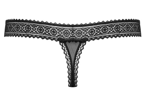 Соблазнительные миниатюрные черные трусики-стринги S/M фото 4