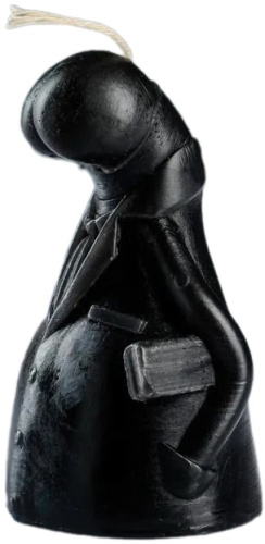 Черная фигурная свеча Глава 10 см фото 3