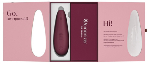 Бесконтактный клиторальный стимулятор Womanizer Classic 2 бордовый фото 9