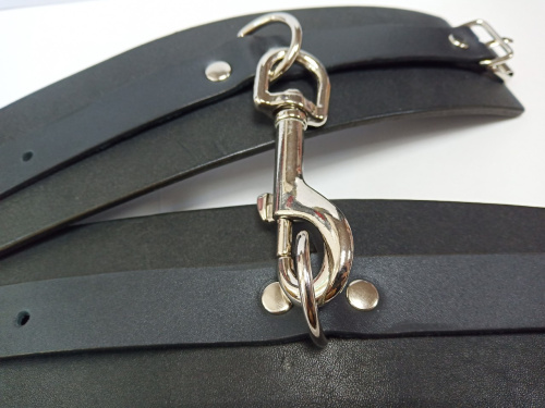 Наручники черные Hand Made из натуральной кожи фото 3