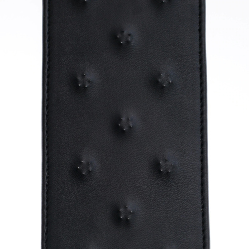 Черный БДСМ пэдл с металлическими шипами 39 см фото 3