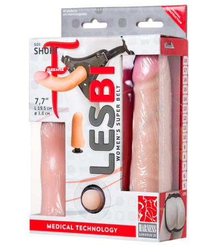 Страпон с вагинальной втулкой Harness Lesbian Series фото 8