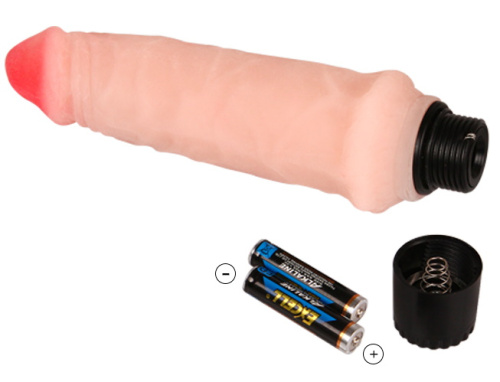 Телесный вибратор Realistic Cock 20 см фото 7