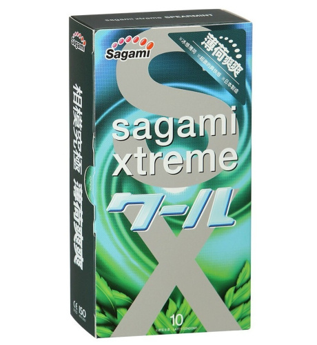 Презервативы с мятой Sagami Xtreme Mint 10 шт
