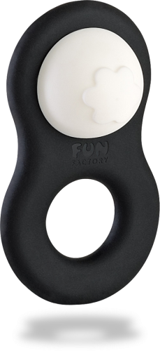 Эрекционное кольцо Lovering Fun Factory черно-белое