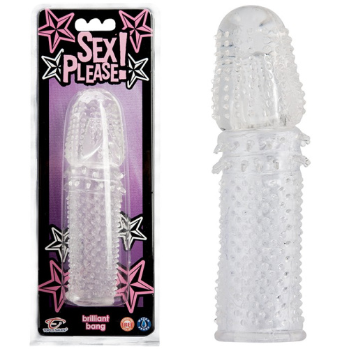 Утолщающая насадка на пенис с текстурами Sex Please фото 2