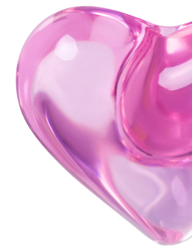 Cтеклянная анальная втулка Sexus Glass розового цвета 10 см фото 5