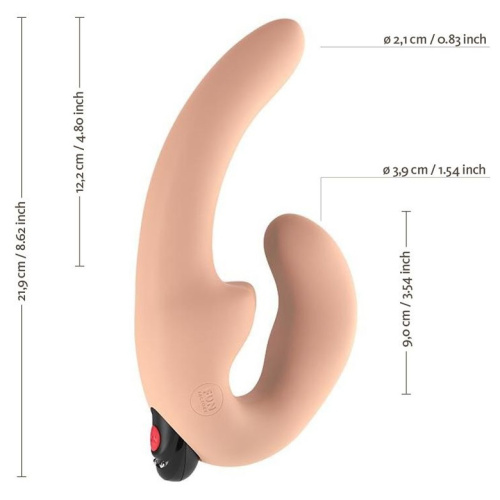 Страпон Fun Factory с вибрацией Sharevibe телесный фото 5