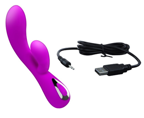 Перезаряжаемый вибратор с клиторальной стимуляцией Pretty Love Honey фото 6