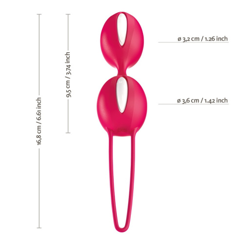 Шарики вагинальные Fun Factory Smartballs Teneo Duo красно-белые фото 4