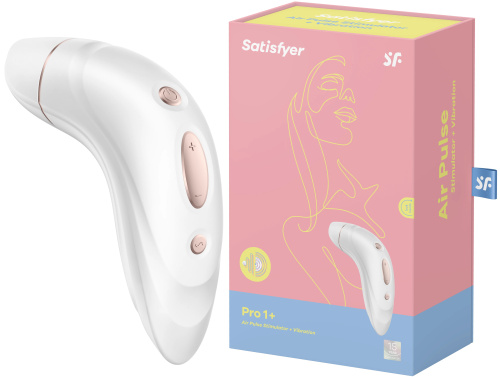 Вакуумно-волновой клиторальный стимулятор с вибрацией Satisfyer Pro 1+