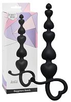 Силиконовая анальная цепочка Begginers Beads Black