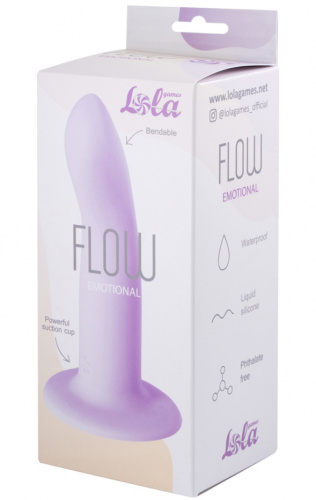 Нереалистичный фаллос на присоске Flow Emotional Purple 13 см фото 5