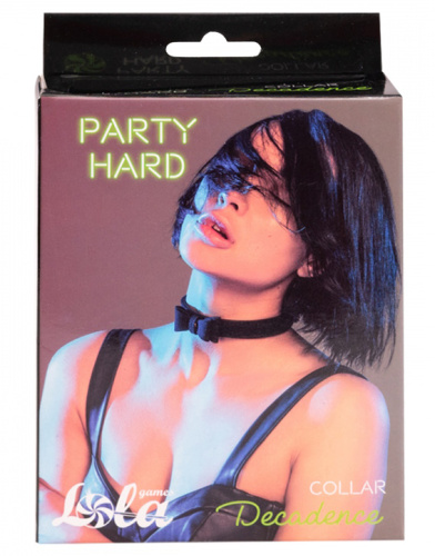 Черный ошейник с бабочкой Party Hard Decadence фото 5