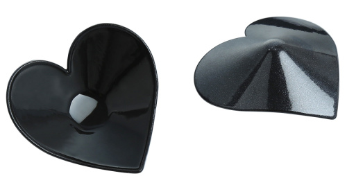 Черные металлические пэстисы сердечки фото 3