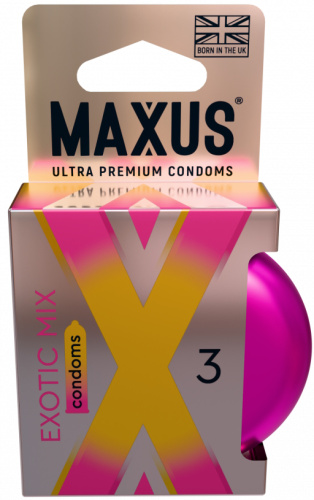 Презервативы в металлическом кейсе Maxus №3 Exotic Mix экзотический микс фото 3