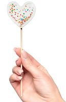 Карамельный леденец Сердечко Погремушка