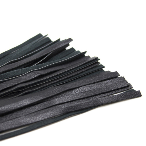 Компактная черно-белая плеть с тигровым принтом на рукояти 39 см фото 2