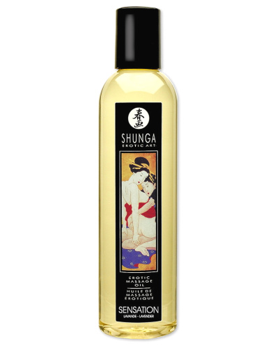 Возбуждающее массажное масло Shunga Sensation с ароматом лаванды 250 мл фото 2