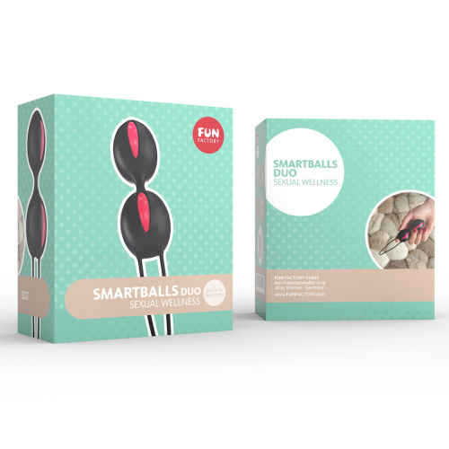 Шарики вагинальные Fun Factory Smartballs Duo черно-малиновые фото 4
