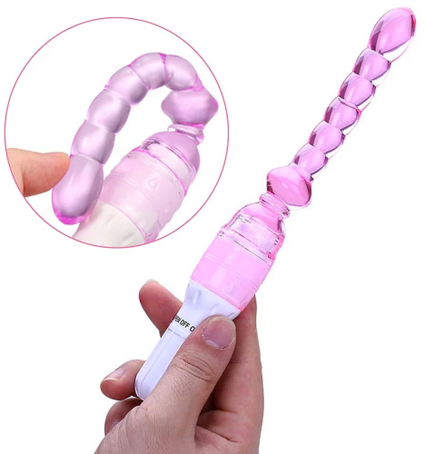 Розовый анальный вибратор фото 4