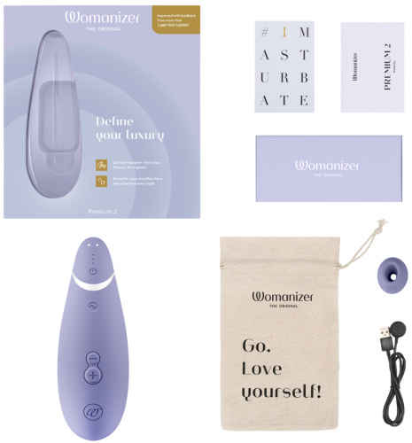 Бесконтактный стимулятор клитора Womanizer Premium 2 Lilac фото 10