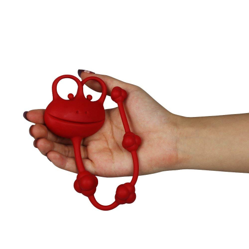 Универсальный силиконовый стимулятор красный Silicone Frog фото 2