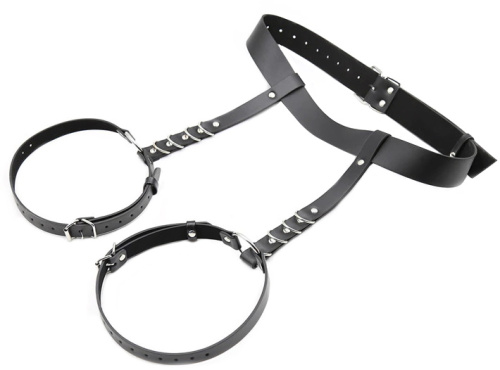 Бондажная портупея черного цвета фото 8
