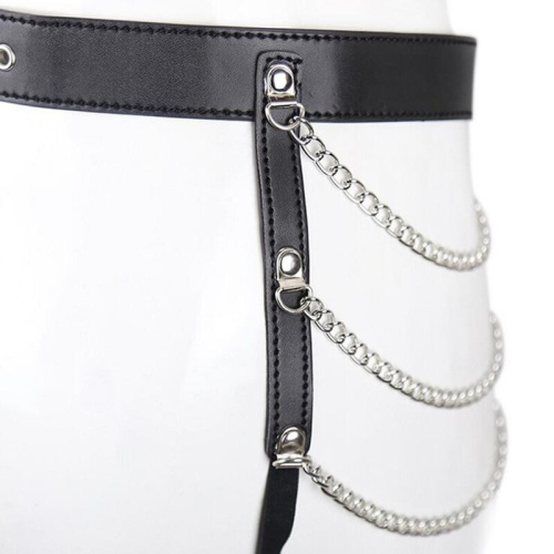 Пояс для чулок с металлическими цепочками фото 4
