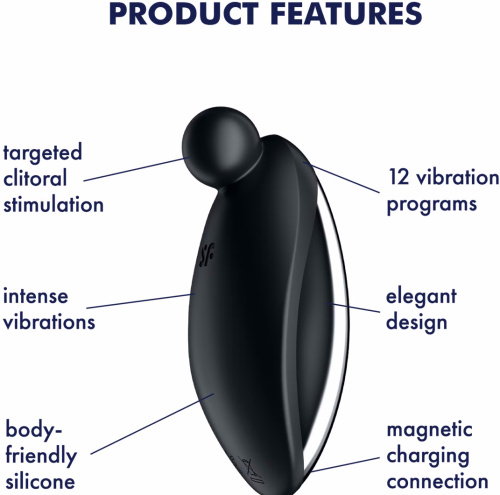 Клиторальный вибростимулятор Satisfyer Spot On 2 черный фото 5