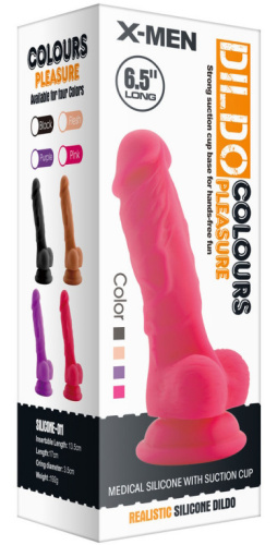 Рельефный фаллоимитатор телесного цвета X-Men 17 см фото 6