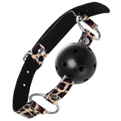 Леопардовый кляп-шар Gold фото 5