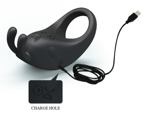 Перезаряжаемое эрекционное кольцо с вибрацией Rabbit фото 8