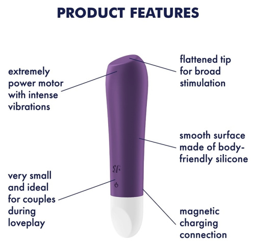 Мини вибратор Satisfyer Ultra Power Bullet 2 фиолетовый фото 8