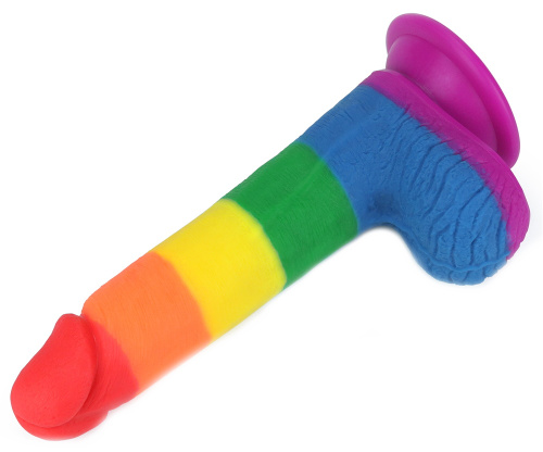 Радужный фаллоимитатор Prider Dildo 20 см фото 6
