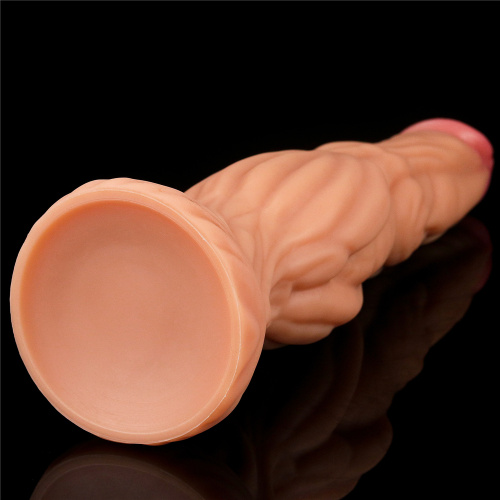 Фаллоимитатор с ярко выраженным рельефом Lovetoy Silicone Cock 25 см фото 13