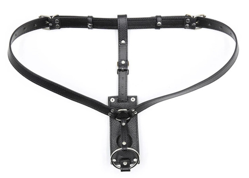 Ремень для страпона с анальной и вагинальной втулками фото 4