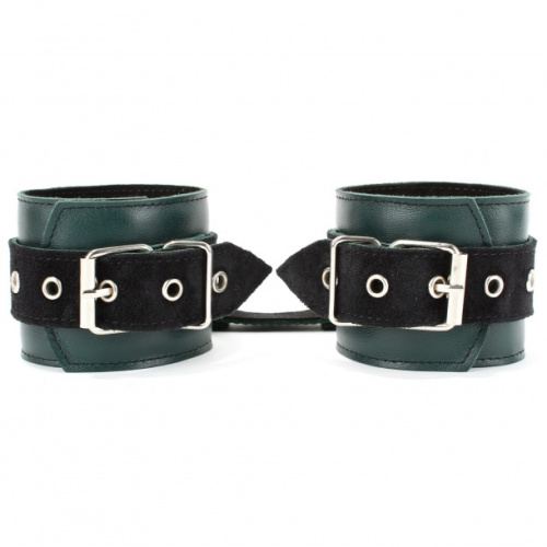 Оковы на ноги из натуральной кожи изумруд фото 3