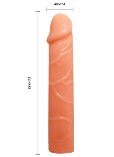 Реалистичный фаллоимитатор с хребтом без мошонки 19 см фото 8