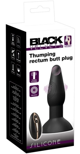 Вибровтулка с пульсацией и дистанционным пультом управления Black Velvets фото 9