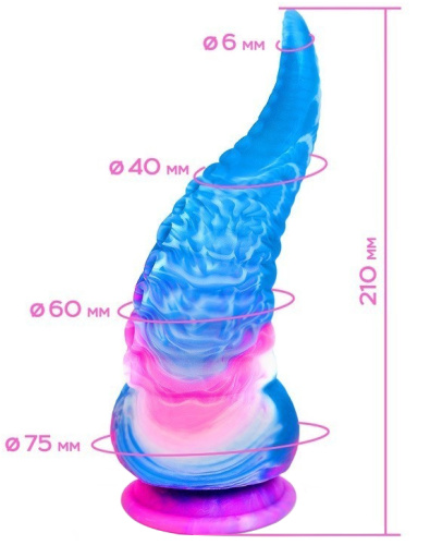 Разноцветный фаллос в виде щупальца Magic Hero 21 см фото 5