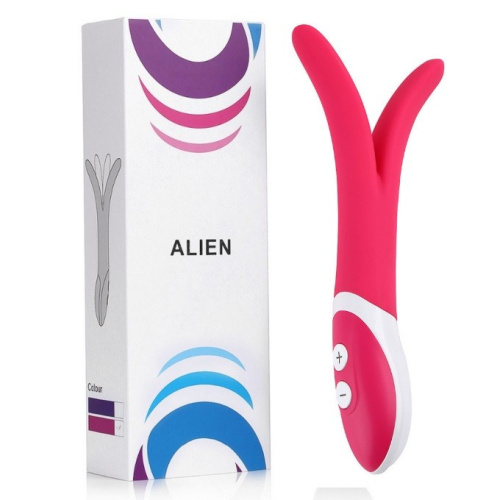 Двойной розовый вибростимулятор Alien с 9 функциями вибрации фото 5