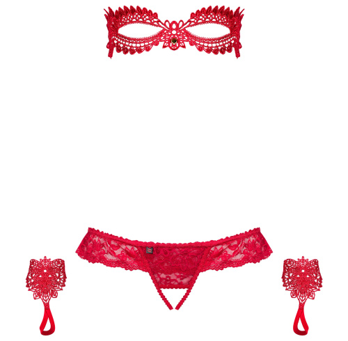 Пикантный красный комплект Hetea S/M фото 3