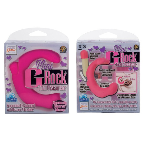 Необычный розовый масажер Mini g Rock фото 3