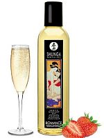 Возбуждающее массажное масло Shunga Romance Sparkling клубника с шампанским 250 мл