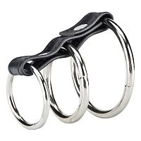 Хомут на пенис из трех металлических колец 3 Ring Gates of Hell