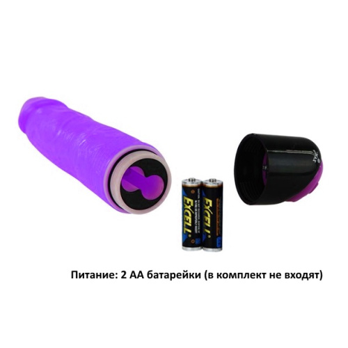 Вибратор фиолетовый с рабочей длиной 18,5 см фото 3